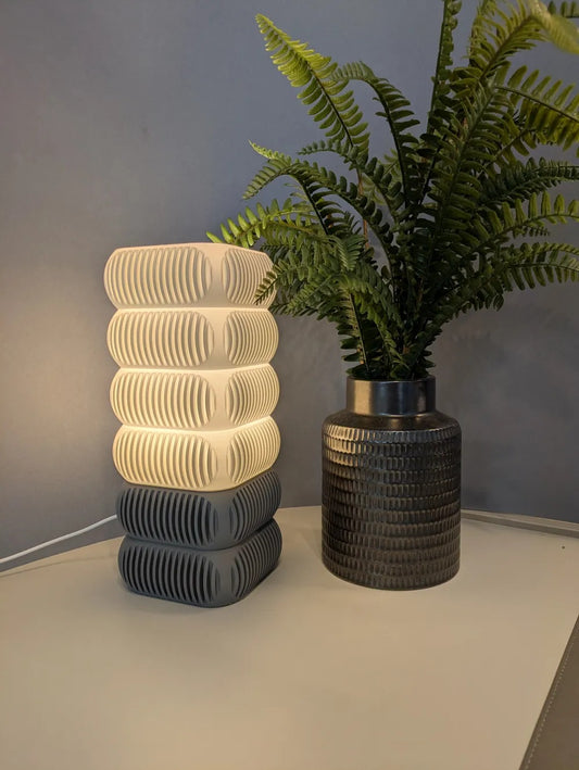 LovyHomy - Dalga Desen Minimalist Lamba, Masa Aydınlatması